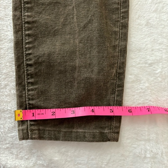 Vince Crop Skinny Ankle Jean Olive Green Size 27 - Picture 15 of 15